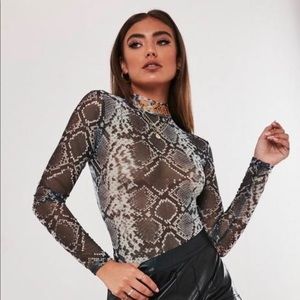 Snake print bodysuit